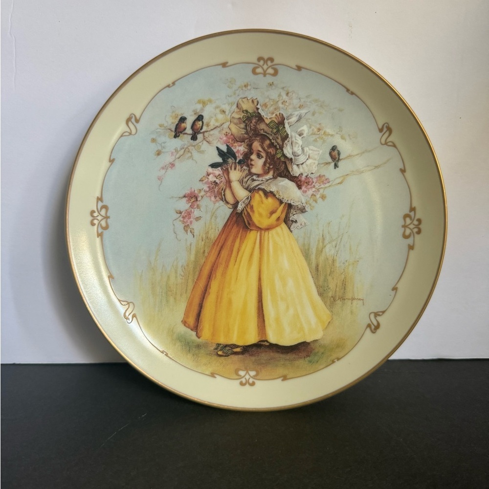 🌹 1989 The Little Captive Maud Humphrey Bogart Collectable Plate